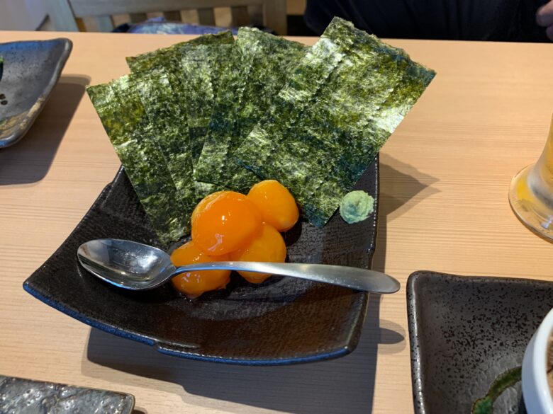 卵黄味噌漬け(海苔とわさび)
